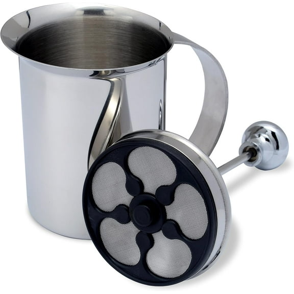 Bellemain Handheld Milk Frother, Stainless Steel Hand Frother Mixer for Coffee & Lattes, 14 oz