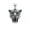 Silver no chain, variant on Men's Stainless Steel Vintage Hip Hop Frightening King of the Forest Overlord Leader Animal Tribe Roaring Tiger Head Lucky Amulet Pendant Necklace Silver No Chain