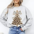 thumbnail image 3 of Leopard Christmas Tree Graphic Sweatshirt for Women, Holiday Winter Pullover, 3 of 8