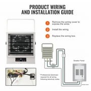 SKYSHALO 10000-Watt Electric Garage Heater Digital with Remote Ceiling/Wall Mount