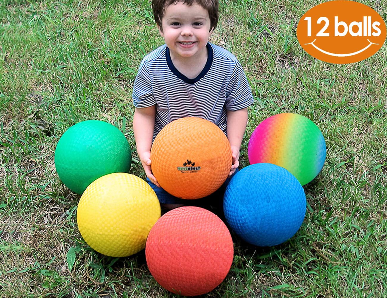 Playground Balls 8.5 inch (Set of 12) Kickball for Kids and Adults