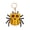 Yellow, variant on Cartoon Spider Leather Keychain Pendant Creative Spider-Shaped Card Holder Access Card Protective Cover Cute Key And Bag Decoration for Bags Backpacks