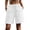 White, variant on SwiftWear Women's Cotton Long Shorts with Big Pockets Drawstring Elastic Waist Casual Loose Fit knee Length Bermuda Shorts for Summer