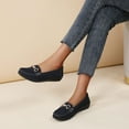 thumbnail image 5 of Mepaouo Loafers for Women Business Casual Shoes Comfortable Low Wedge Penny Loafer Slip on Work Flats, 5 of 8