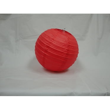 8" RED CHINESE PAPER LANTERNS 10 COUNTS