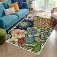 thumbnail image 1 of TopLLC Floral Printed Carpet Ultra Soft Modern Area Rugs Rug Home Room Plush Carpet Decor Floor Mat, 1 of 7