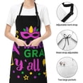 thumbnail image 6 of Naloa Mardi Gras with Flamingo Apron Kitchen Aprons with Pockets for Women Men Chef, 6 of 8