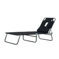 thumbnail image 1 of Outsunny Chaise de jardin pliable avec trou de lecture, 1 of 10