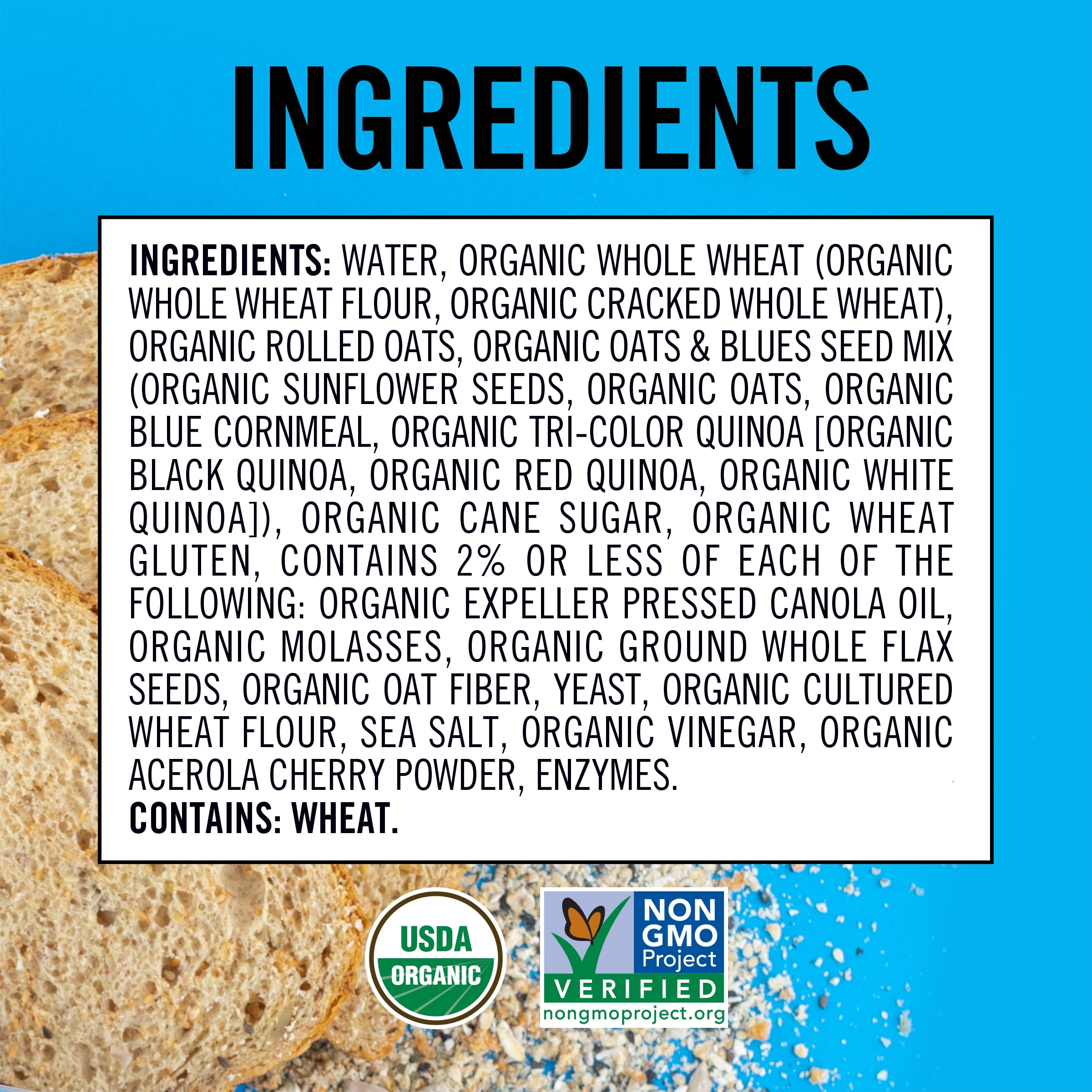 Dave's Killer Bread Organic Oats & Blues Regular Size Loaf, 25 oz, USDA Organic