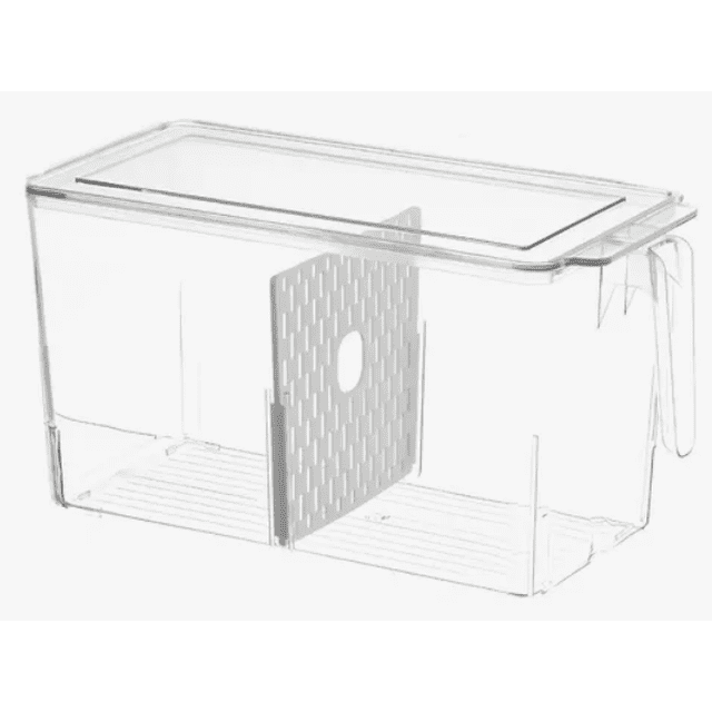 Organizador Xtellar De Refrigerador Con Tapa Rejilla Y División