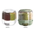thumbnail image 2 of Rotating Grain Dispenser Rice Sealed Storage Bin Kitchen Organizer (White), 2 of 9