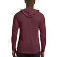 thumbnail image 4 of BRDFRL Men's Sun Protection Hoodie Shirts Long Sleeve UPF 50+ Swim Fishing Shirt with Hood Lightweight Rash Guard UV SPF Wine M, 4 of 8