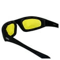 thumbnail image 6 of 3 Pairs Global Vision Kickback Black Foam Padded Motorcycle Riding Sunglasses with Yellow Lenses, 6 of 7