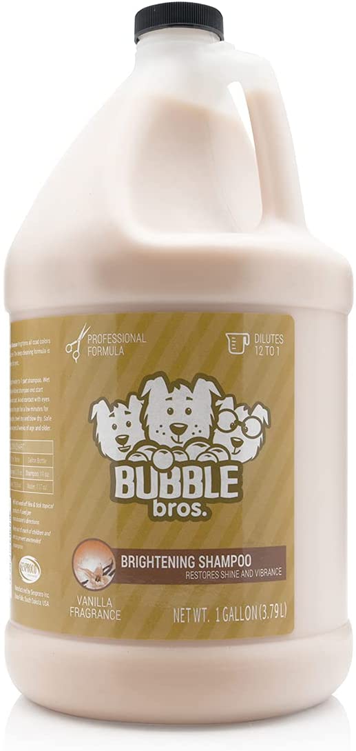 Bubble Bros. Brightening Dog Shampoo, 1 Gallon Whitens and Brightens