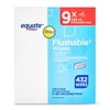 Equate Fresh Scent Flushable Wipes, 9 Resealable Packs of 48 Wipes (432 Total Wipes)