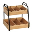thumbnail image 1 of Organizador de Té ajustable soporte vertical de especias caja organizadora de sobres de azúcar y rack para infusiones materiales robustos de bambú y, 1 of 9