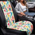 thumbnail image 3 of FOR U DESIGNS Cactus Leaves Floral Print Universal Fit Front Car Seat Cover Car Front Seat with Anti-Slip Buckle & Metal Hooks, All Season, Washable, Heavy Duty, Universal Fit, 3 of 7