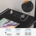 thumbnail image 3 of Leyaoyao Printer Stand for Desk with Charging Station, 3 Tier Desktop Shelf, Black Desk Organizer for Home Office, fit Fax Machine/3D Printer/Scanner, 3 of 8