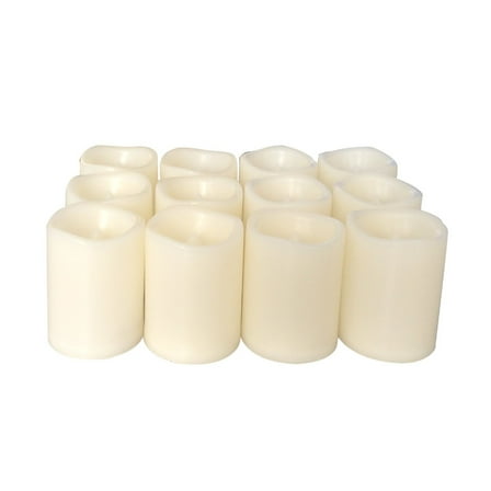 Candle Choice 12 Pieces LED Flameless Battery-operated Votives Candles with Batteries