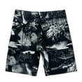thumbnail image 2 of Wide Leg Pants Men's Printing Movement Quick Drying Surf Beach Pants Shorts Black Xl, 2 of 9