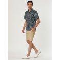thumbnail image 4 of INSPIRE CHIC Men's Short Sleeve Button Front Beach Hawaiian Shirt, 4 of 6