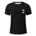 thumbnail image 5 of Men T Shirts White Quarter Sleeve Big and Tall Golf Business Casual Wear Athletic Fit Printing Crew Neck Summer Vacation Basic Muscle Tee, 5 of 5