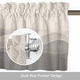 thumbnail image 6 of Vintage Brown Gray Water Ripple Valances for Windows,Kitchen Valance Rod Pocket Short Curtain, Abstract Minimalist Art Valance Curtain Window Valances for Bedroom Bathroom Living Room 42x12in, 6 of 9