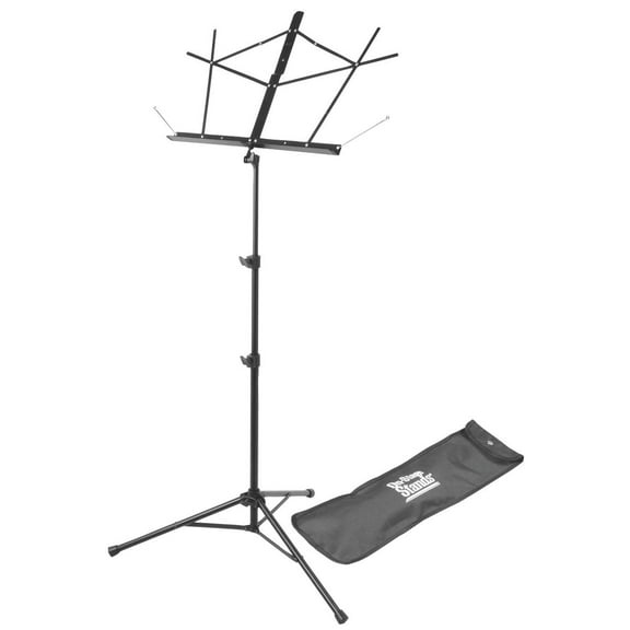 On-Stage SM7222BB Tubular Tripod Base Sheet Music Stand (Black, with Bag)
