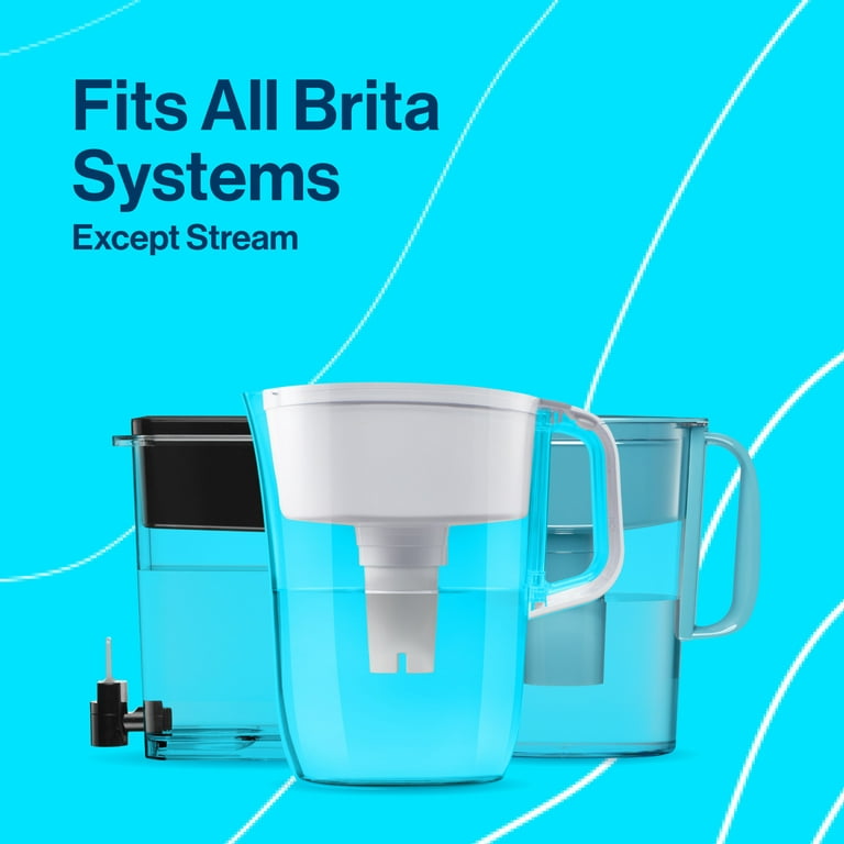 Brita Large 10 Cup Water Filter Pitcher with 1 Standard Filter, BPA Free,  Everyday, White 