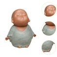 thumbnail image 6 of deevoka Little Monk Statue Buddha Sculpture Decorative Gift Desk Monk Figure Monk Ornament for Housewarming Bedroom Bookshelf Cabinet A, 6 of 9