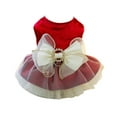 thumbnail image 5 of Pebbuoy Pet Dress Comfortable Fashionable Dog Princess Dress with Bow Decoration And Traction Ring Pet Supplies, 5 of 8
