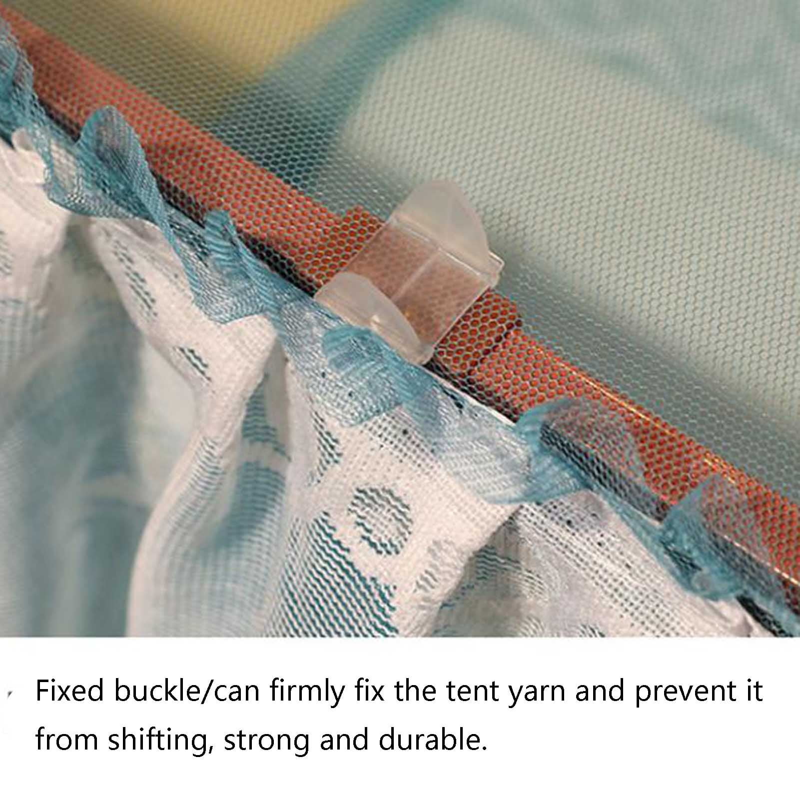 Canopy with Ruffles, U-shaped Double Tier Mosquito Net for Girls Bedroom,Bed Frame Curtain Brackets,Bedroom Decoration