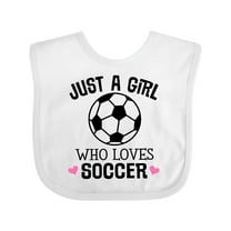 Inktastic Just a Girl Who Loves Soccer Girls Baby Bib
