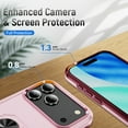thumbnail image 5 of Dteck for iPhone 17 Pro Case with Kickstand Armor Magnetic Ring Rugged Protective Military Grade Shockproof Case Cover for iPhone 17 Pro,Pink+Rose, 5 of 9