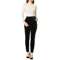 thumbnail image 2 of INSPIRE CHIC Women's Velvet Elegant High Waist Trousers with Pockets Work Ankle Pants XL Black, 2 of 6