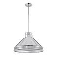 thumbnail image 2 of Polished Nickel Three Light Pendant from the Seagram Collection, 2 of 5