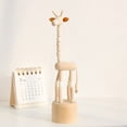 thumbnail image 7 of Yvsxxv Movable Wooden Giraffe Puppet Figurine, Handcrafted Desktop Home Decor, 7 of 7