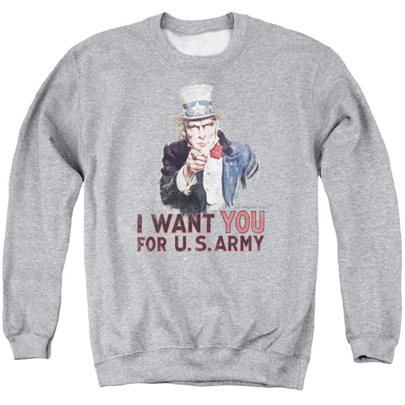 U.S. Army Men's  I Want You Sweatshirt Athletic Heather