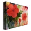 Trademark Art "Red Blossoms" Canvas Wall Art by Shelia Golden