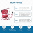 thumbnail image 4 of Primacare DS-9197-PK Professional Classic Series Manual Adult size Blood Pressure Kit, Emergency Bp kit with Stethoscope and Portable Leatherette Case, Nylon Cuff, Pink, 4 of 7