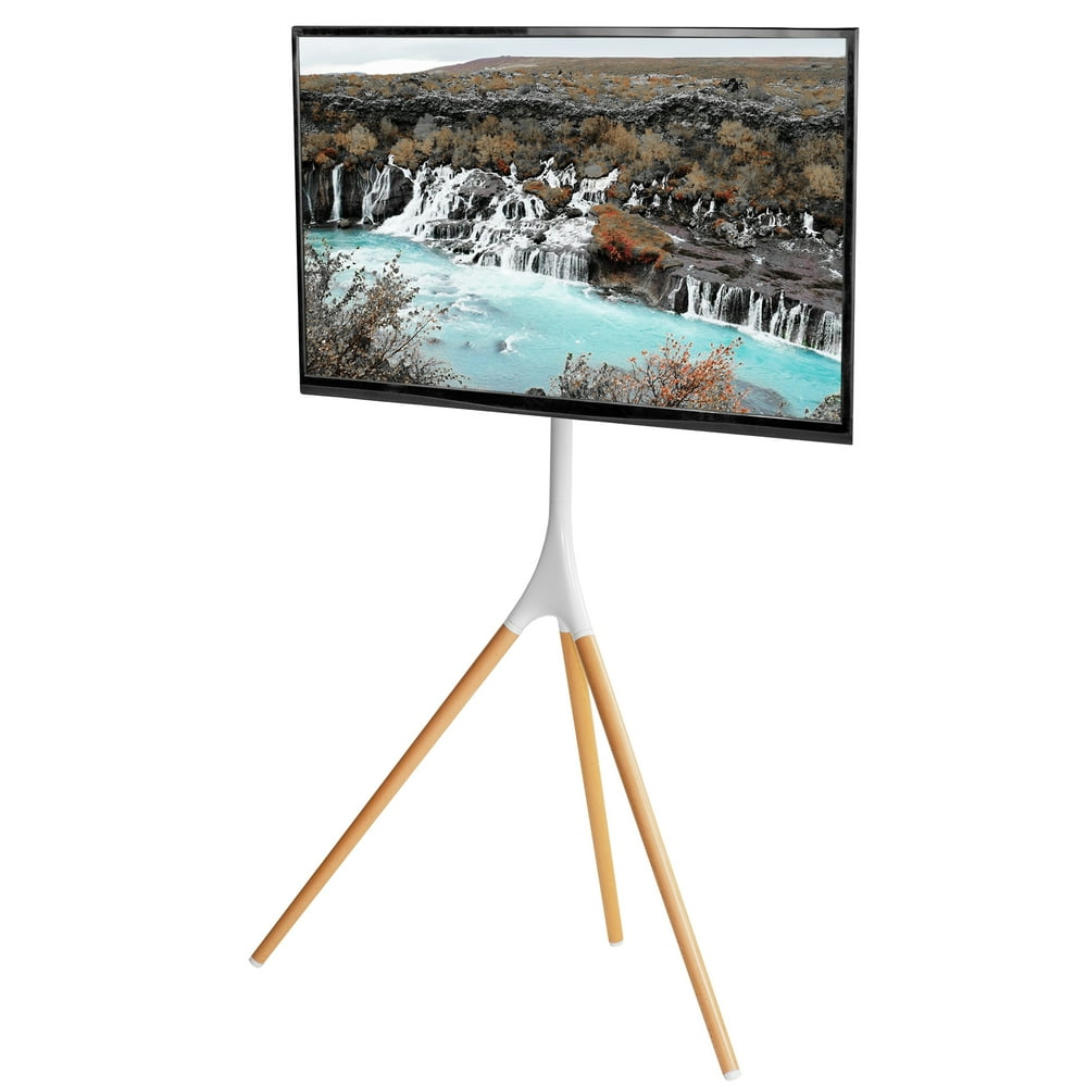 VIVO White Artistic Easel 45" to 65" Screen TV Tripod Adjustable Floor Stand