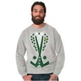 thumbnail image 3 of Irish Leprechaun Tuxedo St Pattys Tux Men's Crewneck Sweatshirt Brisco Brands X, 3 of 6