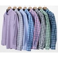thumbnail image 6 of sogami Men's Plaid Shirt Casual Long Sleeve Button Down Shirt Regular Fit, 6 of 8