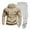 01 Khaki, variant on Fewfanhot Sweatsuits for Men 2 Piece Jacquard Sweatsuit Outfits Hoodie Sweatshirt & Joggers Sweatpants Set Tracksuit