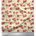 thumbnail image 1 of Soimoi Yellow polyester Crepe Fabric Pomogranate Fruits Decor Fabric Printed Yard 42 Inch Wide, 1 of 3
