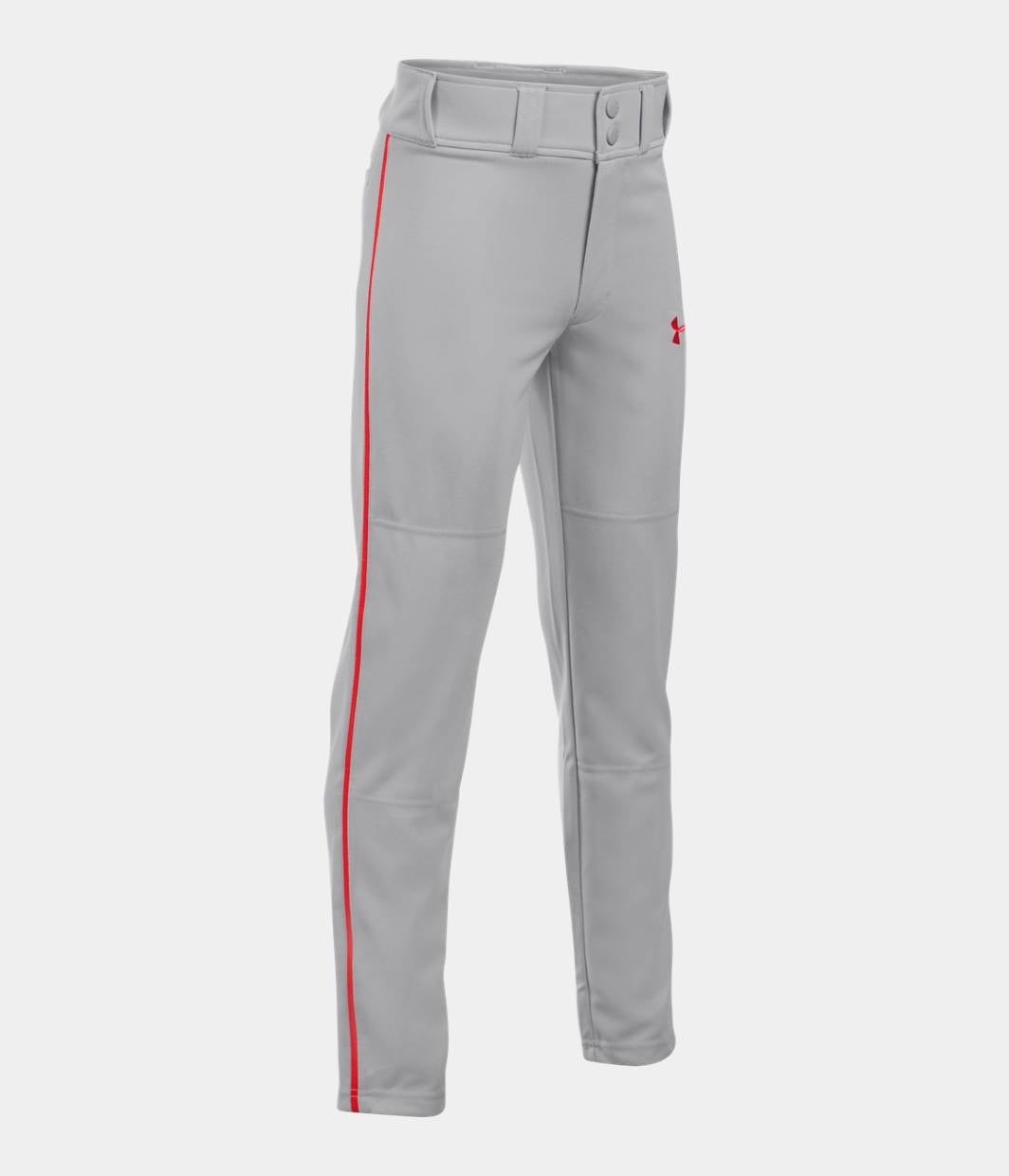 Under Armour Boys Clean Up Piped Pants White/Red Stripe Youth Medium 