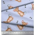 thumbnail image 2 of Soimoi Brown Poly Georgette Fabric Tendril & Abstract Decor Fabric Printed Yard 42 Inch Wide, 2 of 5