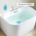thumbnail image 4 of Paquete de 2 tapones de silicona reciclables para bañera (azul + verde), tapón de drenaje de goma reciclable para bañera, tapón de bañera, tapón de bañera para baño, cuarto de lavado, cocina, 4 of 5