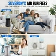 thumbnail image 4 of Air Purifier for Home Large Room – 5-in-1 HEPA Filter System, Covers Up to 500 Sq Ft for New Home for Allergies, Pets, Smoke, Remove Dust & Odor, Quiet, High Filtration Efficiency – SILVERONYX, White, 4 of 6