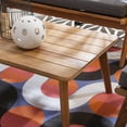 thumbnail image 3 of Linon Lathan 4-Piece Acacia Outdoor Conversation Set with Coffee Table, Loveseat & Chairs, Walnut/Gray, 3 of 36